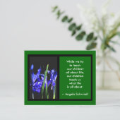 Iris Kaart 2 FramesHet museum Zazzle Gifts Green (Staand voorkant)