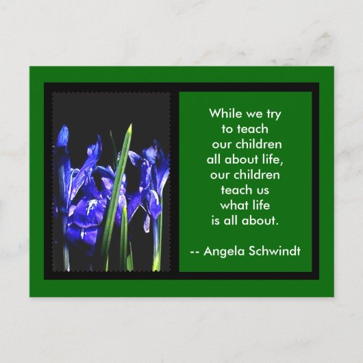 Iris Kaart 2 FramesHet museum Zazzle Gifts Green (Voorkant)