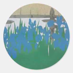 Iris Kamisaka Sekka japan Traditionele schilderkun Ronde Sticker