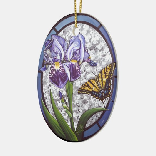 Iris Keramisch Ornament (Links)