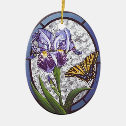 Iris Keramisch Ornament (Voorkant)