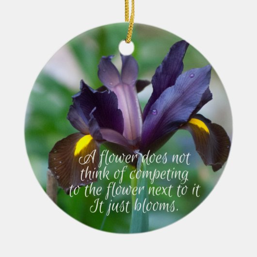 Iris Keramisch Ornament (Voorkant)