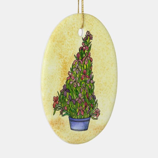 Iris kerstboomOrnament Keramisch Ornament (Rechts)