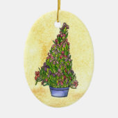Iris kerstboomOrnament Keramisch Ornament (Voorkant)