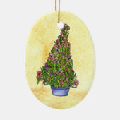 Iris kerstboomOrnament Keramisch Ornament (Achterkant)