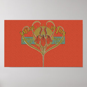 Iris La Flor de Iris Flower Cigar Ad Poster