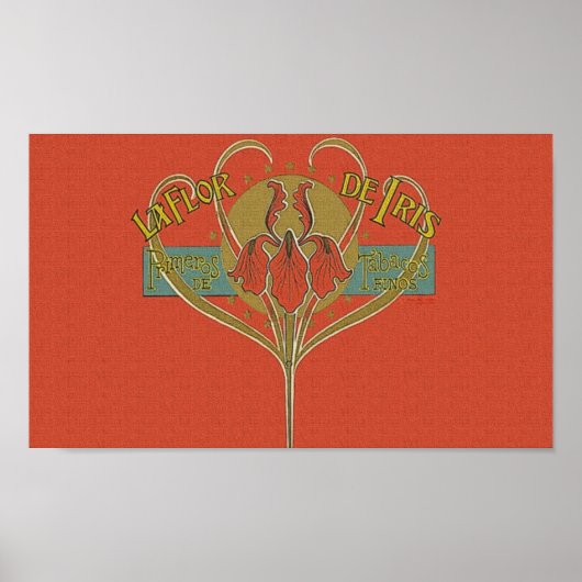 Iris La Flor de Iris Flower Cigar Ad Poster (Voorkant)