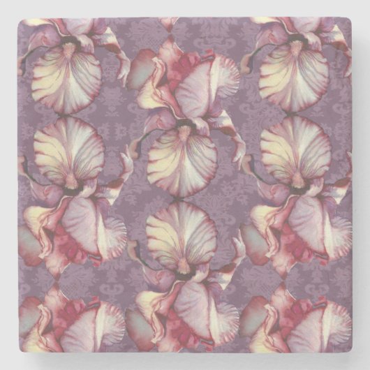 Iris Lace,  lavender Stenen Onderzetter (Voorkant)