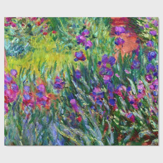 Iris langs de tuin door Claude Monet Cadeaupapier (Vlak)