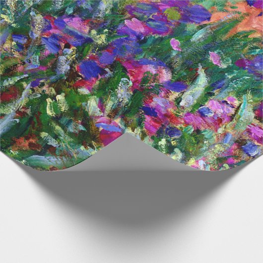 Iris langs de tuin door Claude Monet Cadeaupapier (Hoek)