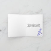 Iris & Libelle Dankjewel Royal Blue Notitiekaart (Binnen)
