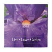 Iris Live Love Garden 4,25-inch keramische foto-Te Tegeltje (Voorkant)