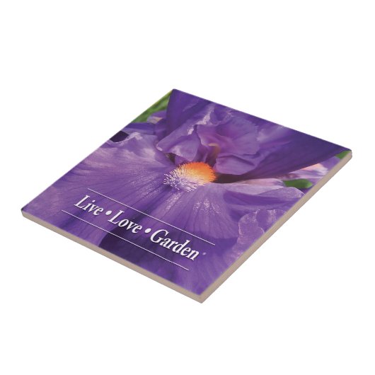 Iris Live Love Garden 4,25-inch keramische foto-Te Tegeltje (Zijkant)