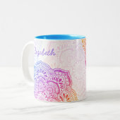 Iris Mandala 11 oz. Persoonlijke mok (Voorkant links)