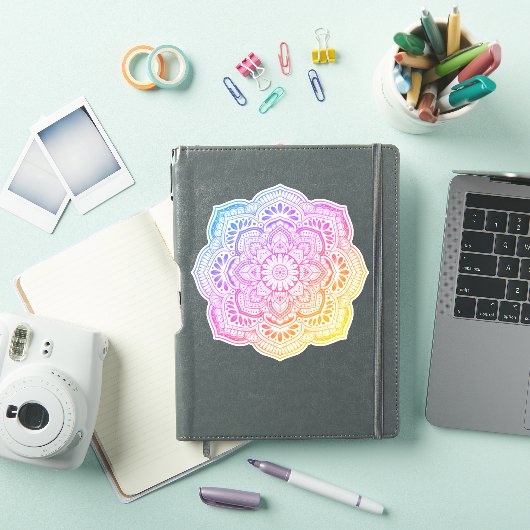 Iris Mandala Custom-Cut Vinyl Sticker (iPad Cover)