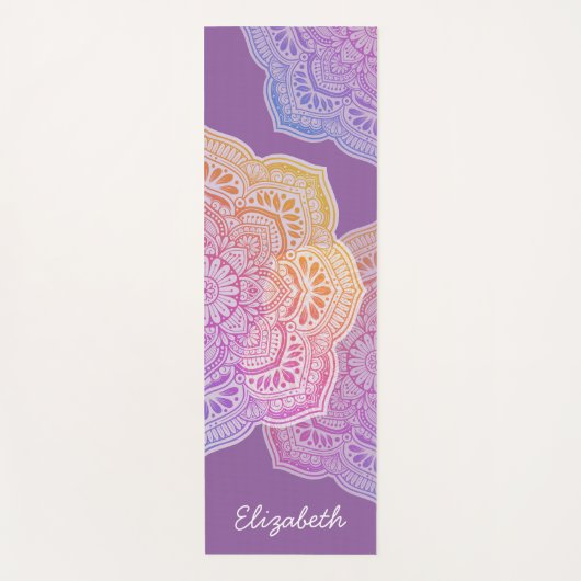 Iris Mandala Personalized Yoga Mat (Voorkant)