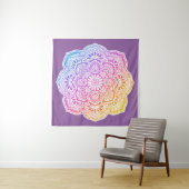 Iris Mandala Tapestry Wandkleed (In situ)