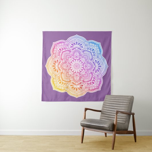 Iris Mandala Tapijt Wandkleed (In Situ (horizontaal))