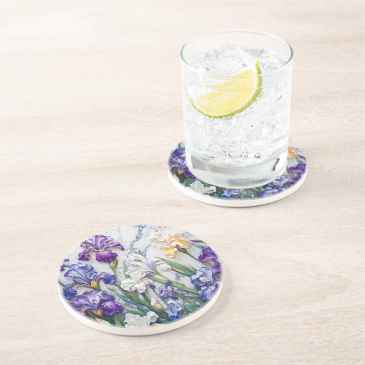 Iris marmer onderzetter (Zijkant)