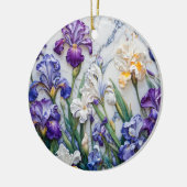 Iris marmeren keramisch ornament (Links)