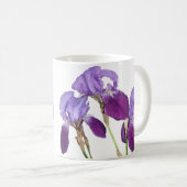  Iris meisje naam paarse lente bloemen Koffiemok (Voorkant rechts)