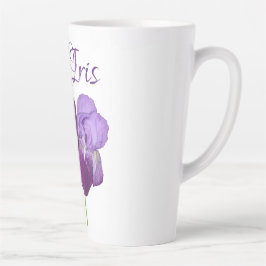 Iris meisje naam paarse lente bloemen Latte Mok