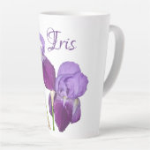  Iris meisje naam paarse lente bloemen Latte Mok (Rechterhoek)