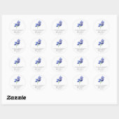 Iris Memorial Funeral Seed Packet Ronde Sticker (Vel)
