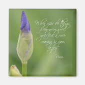 Iris met Citaat Magneet (Voorkant)