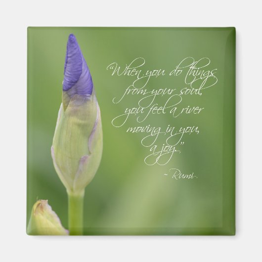 Iris met Citaat Magneet (Voorkant)