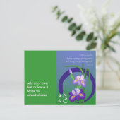 Iris met Enso-cirkel en Zen-wijsheid Briefkaart (Staand voorkant)