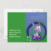 Iris met Enso-cirkel en Zen-wijsheid Briefkaart (Voorkant / Achterkant)