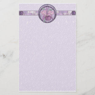 Iris met geverfd glas briefpapier