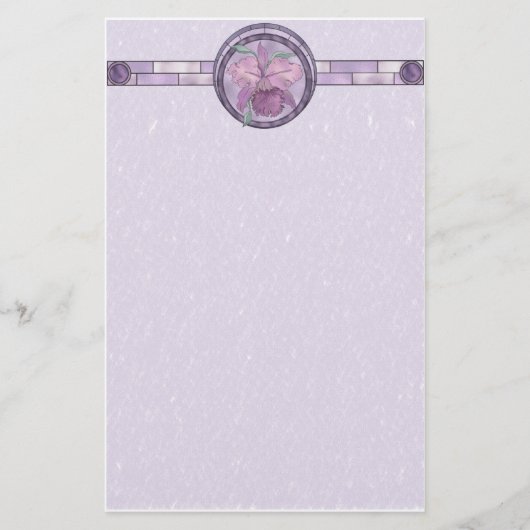 Iris met geverfd glas briefpapier (Voorkant)