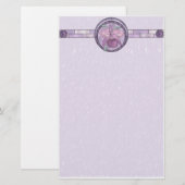 Iris met geverfd glas briefpapier (Voorkant / Achterkant)