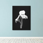 'Iris met regendruppels' Ingepakt canvasprint Canvas Afdruk (Insitu (Houten vloer))