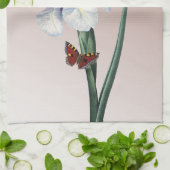 Iris met vlinder theedoek (Gevouwen)