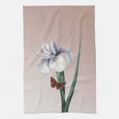 Iris met vlinder theedoek (Verticaal)