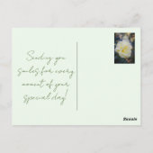 Iris met waterdruppeltjes briefkaart (Achterkant)