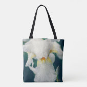 Iris met waterdruppeltjes tote bag (Achterkant)