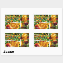 Iris "Michigan Pride" [Rechthoekzegel] 長 方 シ ー ル Rechthoekige Sticker
