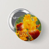 Iris "Michigan Pride" Ronde Button 5,7 Cm (Voorkant /achterkant)