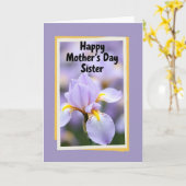 Iris Moederdag Wensen Kaart (Gele Bloem)