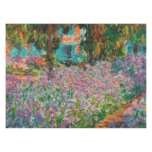 Iris Monet Tuin Giverny bloemen Tafelkleed (Voorkant (Horizontaal))