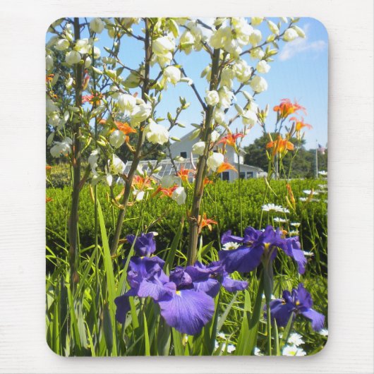 Iris N Daylilies Mousepad Muismat (Voorkant)