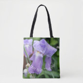 Iris na de regen. Tekst. Tote Bag (Voorkant)