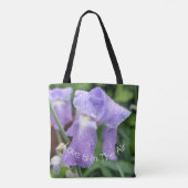 Iris na de regen. Tekst. Tote Bag (Achterkant)