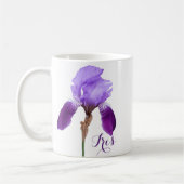  Iris naam  paarse iris bloemen Koffiemok (Links)