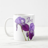  Iris naam paarse iris voorjaar bloemen Koffiemok (Links)