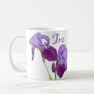 Iris naam paarse iris voorjaar bloemen Koffiemok